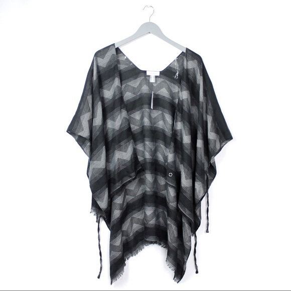 Calvin Klein Chevron Kimono Beach Coverup OS - Picture 3 of 7